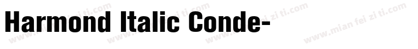 Harmond Italic Conde字体转换